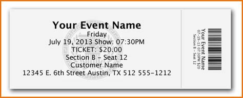 event ticket maker|free ticket making template.